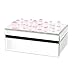 Deco 79 Glass Decorative Jewelry Box Mirrored Jewelry Organizer with Pink Bubble Textured Balls, Jewelry Holder 8
