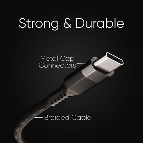 Image of Vismac Type-C to 3.5mm Audio Jack Adapter with DAC | Hi-Fi Sound Quality | Mic Support | Compatible with Android & iOS Devices | Braided Design.