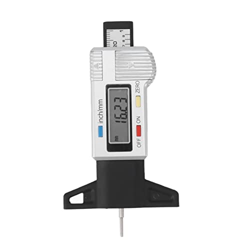 MMABEUTFデジタルタイヤのトレッド深さゲージ、正確な測定ツール、0-25.4mm範囲、プロの自動車診断機器、耐久性のあるタイヤのメンテナンス機器用