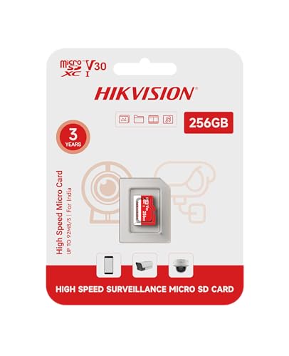 Image of HIKVISION Extreme 256GB microSDXC Class 10, V30, 92MB /s Read, 55MB /s Write Speed | Compitable with Smartphones, Camera, CCTV | Drop Protection | Memory Card | 3 Yrs Warranty.