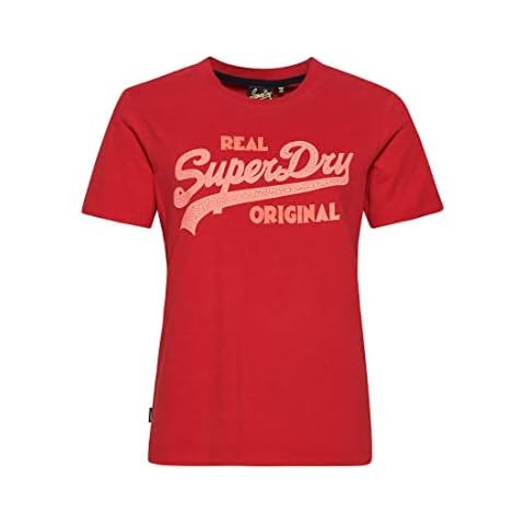 Superdry VL Scripted Coll tee W1011142A Papaya Red Marl 6 Women Cover