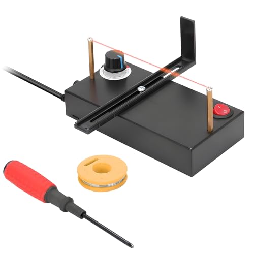 Cortador de cinta de corte térmico de 60 W, máquina eléctrica de corte de cinta caliente de 0,25 mm, ajuste continuo de 0 a 700 °C, herramienta de corte manual para encaje, accesorios para el cabello