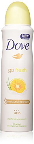 (3 PACK) DOVE Dry Spray Antiperspirant 48 hours, (Go Fresh Grapefruit & Lemongrass) 5oz