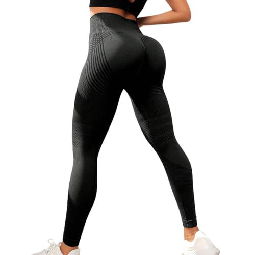 oliwex Resistance Band Leggings for Women Anti Cellulite Leggings Yoga Gym Workout (US Alpha X-Large Black)