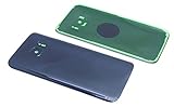 handywest Kompatibel für Samsung Galaxy S7 SM-G930F Black/Schwarz Akkudeckel Backcover Rückseite inkl Kleber Rückschale Hosing Cover inkl Kamera Camera Glas Mit Klebefolie Streifen Adhesive