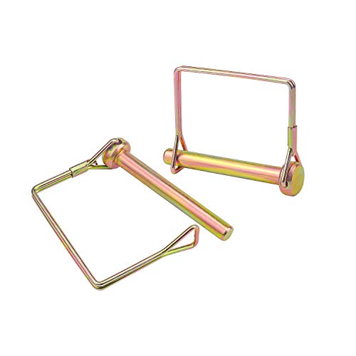 Favordrory 20 Pieces Shaft Locking Pin Safety Coupler Pin 1/4 Inch, 5/16 Inch, 3/8 Inch Diameter In 2 Shapes Of Square And Arch For Farm Trailers Wagons Lawn Garden #TOP5