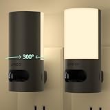 Lyridz センサーライト 室内 300°回転可 足元灯 人感センサーライト コンセント 超高輝度150ルーメン 明るさ調節・点灯時間設定可能 フットライト 省エネ 廊下 寝室 玄関 階段 電球色 (2個入り)
