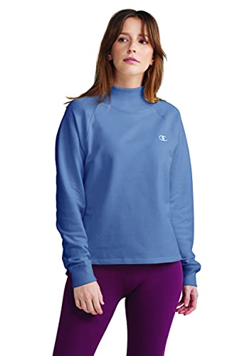 Champion パワーブレンド モックネック, Seven Seas Blue-407d55, X-Small