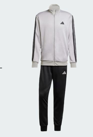 adidas Herren 3 Stripes French Terry Track Suit, medium grey heather/mgh solid grey, M – Ansicht 2