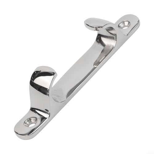 316 Stainless Steel Boat Rope Guide Line Cleat Straight Fairlead Bow Chock for Yacht Deck Cable Fixing Polished Rust Proof Marine Hardware Silver(6 inches)
