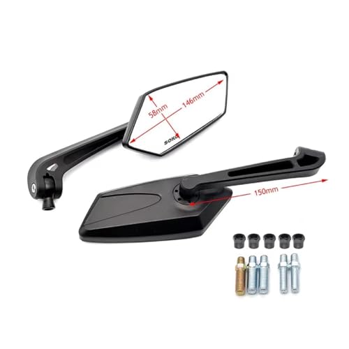 Manillar de bicicleta espejo retrovisor gran angular HD universal para motocicleta 2