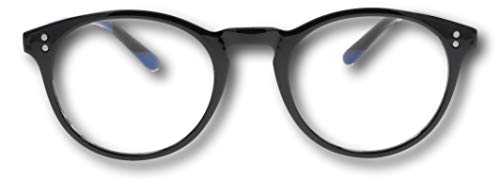 My Blue Protect® Premium"Vintage S". Gafas de protección anti luz azul, anti fatiga ocular, filtro los U.V. (W002) (Noir Brillant)