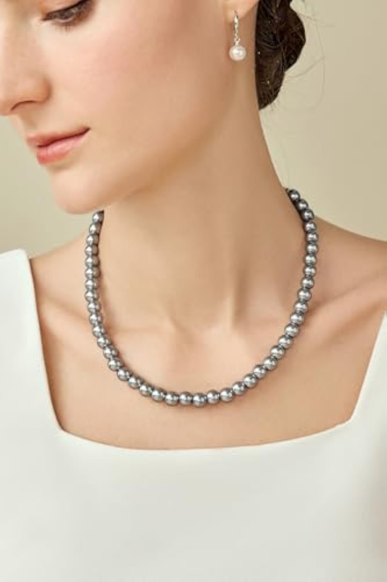 Premium Round Imitation Pearl Necklace for Brides