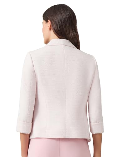 Kasper Women's Boucle Knit Stripe Drape Nk Cardigan JKT3