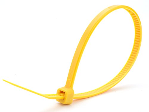 Secure 8 Inch Yellow 50 lb Standard Nylon Cable Tie - 100 Pack