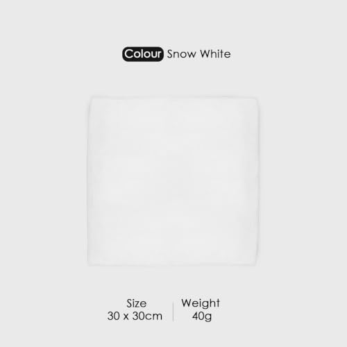 Image of HOUSSE Microfiber Face Towels | Ultra Absorbent, Odour-Free, Quick Dry 550 GSM Face Towel for Home, Gym, Travel, Running and Personal Use | 30x30 cm | Set of 4 in One Colour (Snow White, Pack of 4)