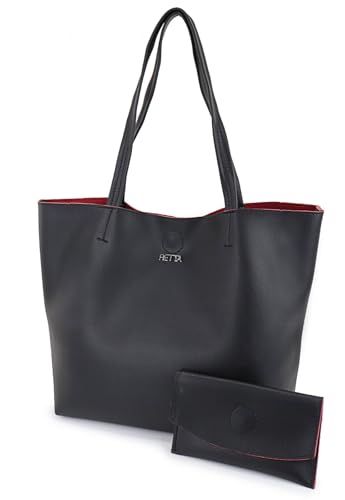 Bolsa Sacola Feminina Dia a Dia de Ombro Tira Colo Retta Oficial (PRETA)