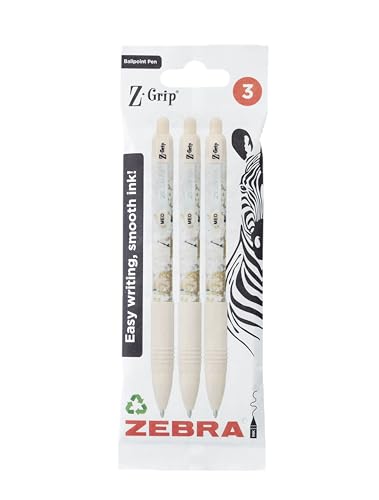 Zebra Pen Z-Grip Smooth Glam Pink Marble 3 Pack