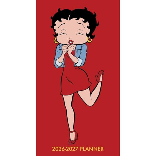 Agenda de bolso mensal Betty Boop 2 anos 2026-27 8,9 cm x 16,5 cm