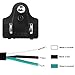 CERRXIAN 4FT 18 Gauge 3 Prong Heavy Duty Replacement Power Cord Cable 13A 110V NEMA 5-15P Male Plug to 3 Prong Open Pigtail Wire for Universal AC Appliance and Power Tool
