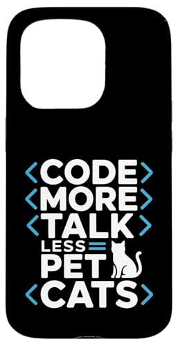 Code More Talk Less Pet Cats �v���O���}�[ �X�}�z�P�[�X iPhone 15 Pro �p