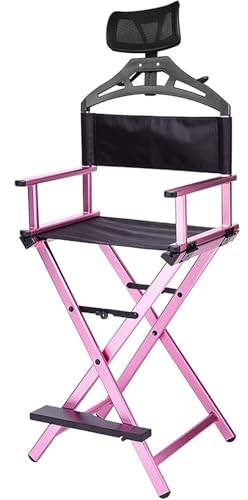 Silla portátil para maquillador, silla de director plegable ligera para camping, césped, picnic, senderismo, pesca, asiento de maquillaje profesional