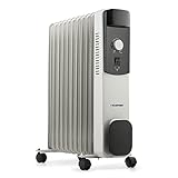 ✅【PRÁCTICO Y FÁCIL DE MOVER】Radiador diseñado con asa de transporte, ruedas pivotantes multidireccionales y sistema recoge cable para un almacenamiento más cómodo. Incluye un piloto luminoso de encendido que indica que el radiador esta encendido. Durante el uso del aparato el piloto luminoso se conectará y desconectará de forma automática, lo que indica el funcionamiento de los elementos calefactores para mantener la temperatura deseada.