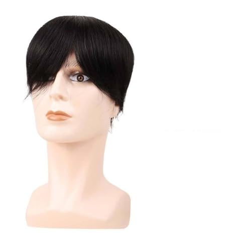 Prothèse capillaire masculine en cheveux humains base soie 15x23cm