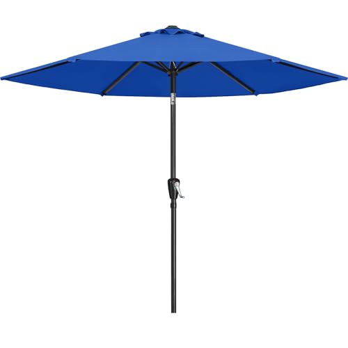 Image of ABCCANOPY 7.5FT Patio Umbrella Outdoor 6 RibsTable Umbrella(Blue) | Fade & UV Resistant Fabric,6 Fiberglass Ribs,Smooth Crank System,Wind Resistance,Great for Patio,Backyard,Garden,Deck