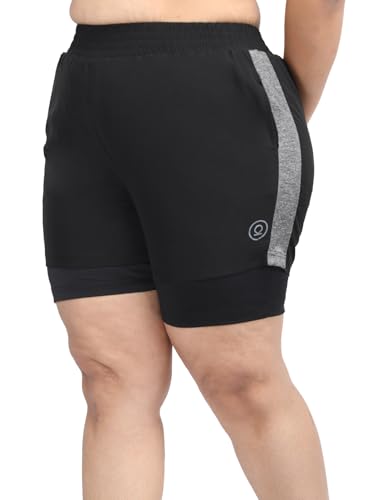 Image of CHKOKKO Gym Shorts for Women Workout Sports Running Quick Dry Fit Double Layer Inner Compression with Pockets Breathable Lightweight Wear