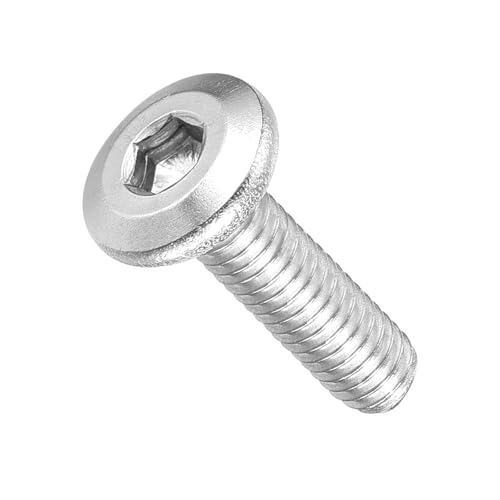Image of METALLIXITY Flat Head Hex Socket Cap Screws Bolts(M4-0.7x14) 100Pcs, 304 Stainless Steel Hex Socket Furniture Bolts Screws - for Furniture Woodworking Project, Silver Tone