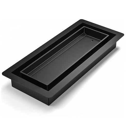 4x10 Floor Register Heavy Duty Steel 50% Higher Ventilation Performance Than Others Sandtex Black Finish Sleek Modern Design Fits Tile Wood Inserts Floor Vent Covers for Home Floor