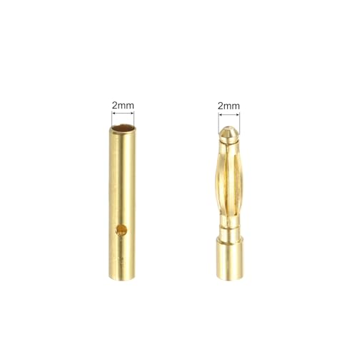 Conectores Banana 15 pares macho y hembra 2mm para altavoz miniatura 2