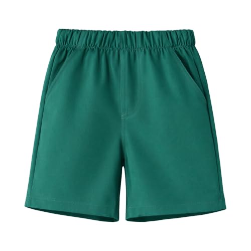 Image of HILEELANG Toddler Boy Summer Outfit Set 2 Piece Short Sleeve T Shirt and Short Soft Breathable Cotton Clothing Sets 2-7T