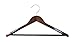 B&C Home Goods Wooden Coat & Suit Hangers - Extra Wide Shoulder Wood Clothes Hangers with Velvet Bar | Premium Garment & Pants Storage Set of 6