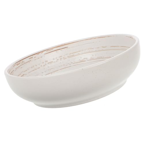 Cabilock Ceramic Large Deep Serving Bowl Ribbed Pasta Bowl for Salads Fruits and Desserts Dishwasher Microwave Safe for Home and Restaurant Use