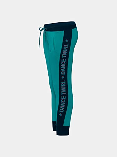 Image of Jockey Girls Mid Rise AG15 Super Combed Cotton French Terry Fabric Graphic Printed Relaxed Fit Joggers with Side Pockets
