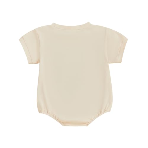 Newborn Girl Boy Mushroom Romper Shirts Infant Baby Summer Clothes Letter Embroidery Short Sleeve Bodysuit Tops4