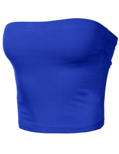 Image of Women's Shapewear Tube Tops Strapless Ruched Built-in Shelf Bra Casual