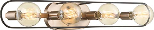 Nuvo 60/6654 Chassis Light Fixture, 4Lt Vanity, Copper Brushed Brass Finish