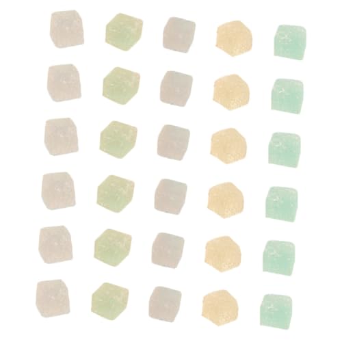 VICASKY 30 piezas brillantes de azúcar decoración para proyectos de manualidades DIY coloridos cubos de azúcar accesorios para fundas de teléfonos móviles y decoraciones creativas