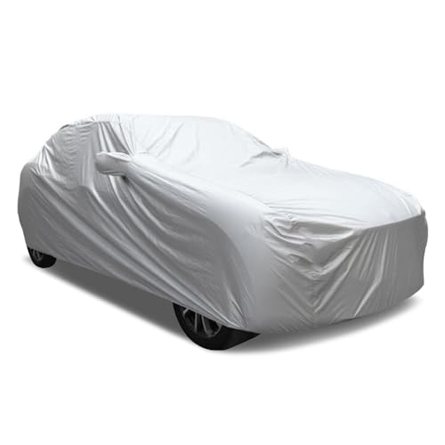 Image of Zorpupoa Car Cover, 189 x 69 x 47 Inches Outdoor Universal Waterproof All Weather Car Tarp for Sedan, UV Protection Full Car Cover with Storage Bag