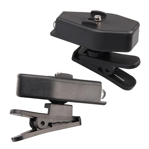 lazyfun Clip On Eye Glasses LED Reading Lamp - Black ABS Plastic - 2 Pack - Perfect for Fishing, Night Reading, Camping & More