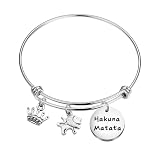 KUIYAI Regalo inspirado en dibujos animados, regalo de película de león, pulsera de león pequeño para niñas y mujeres, regalo inspirador para amantes de los leones, Cobre