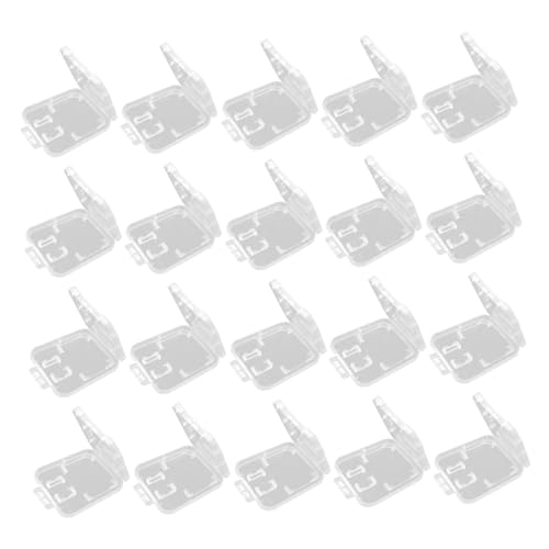 DIYEAH 20pcs Clear Memory Card Holder Case Lightweight Transparent Storage for and T Flash Portable Organizer for Easy Access and Protection