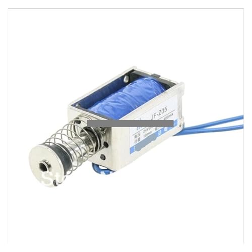 JF-Z05 DC 24V 400mA 10mm Stroke 45N 4.5Kg 9.9LB Force Push Type Open Frame Solenoid Electromagnet