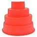 Stampo in silicone per torte rotondo, 10 cm, 15 cm, 20 cm, 20 cm, set di 4 stampi da forno per pasticceria per feste di compleanno, matrimonio, anniversario, pasticceria in silicone (rosso)