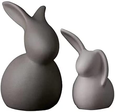 Amman Hase Osterhase Kaninchen Deko Keramik Ornamente kleine Geschenke Geschenke für Freunde Valentinstagsgeschenke Ostergeschenke EIN graues Kaninchen Figur Ostern Osterdeko Dekoration Keramik Cover