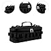 Aymzbd Camping Tableware Storage Bag Outdoor Tools Handbag Grill Carrier Practical Organizer for Family Reunions Holidays BBQ Garden, Black