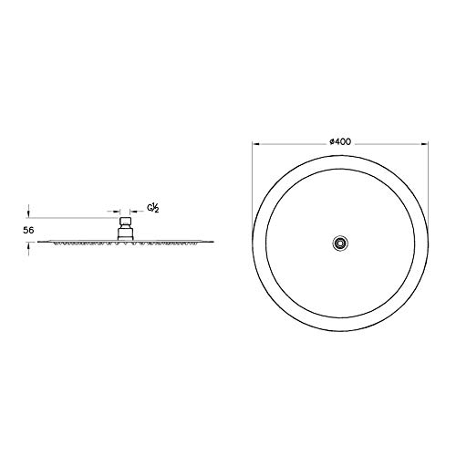 Artema Lite LC A45646 Duş Başlığı 40 cm Krom